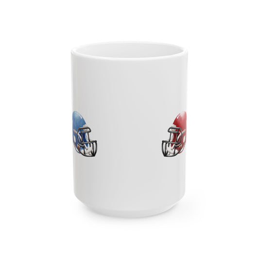 Football Fan Ceramic Mug | 11oz, 15oz | Perfect for Game Day, Sports Enthusiasts, Gifts, Tailgating, Team Celebration - TRV