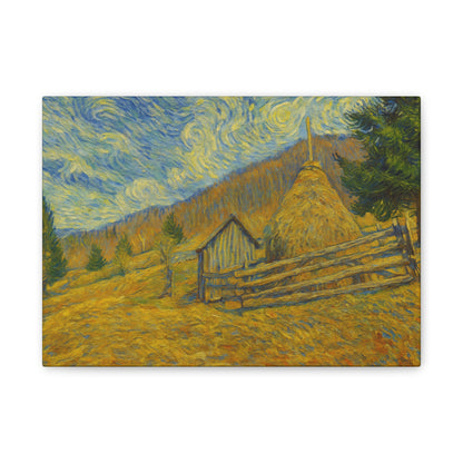 Vincent Van Gogh Inspired Canvas Print, Rustic Home Decor, Wall Art, Gift for Art Lovers, Country Landscape, Unique Art Piece - TRV