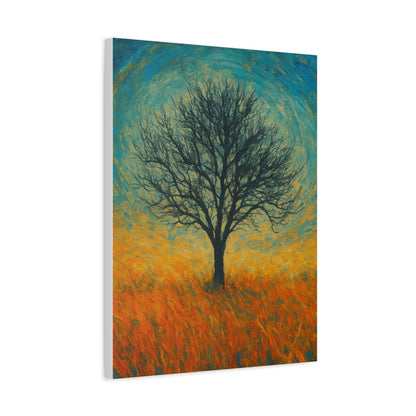 Artistic Tree Canvas Wall Art, Matte Stretched Canvas, Natural Decor for Home, Office, Gift for Nature Lovers, Bohemian Wall Decor