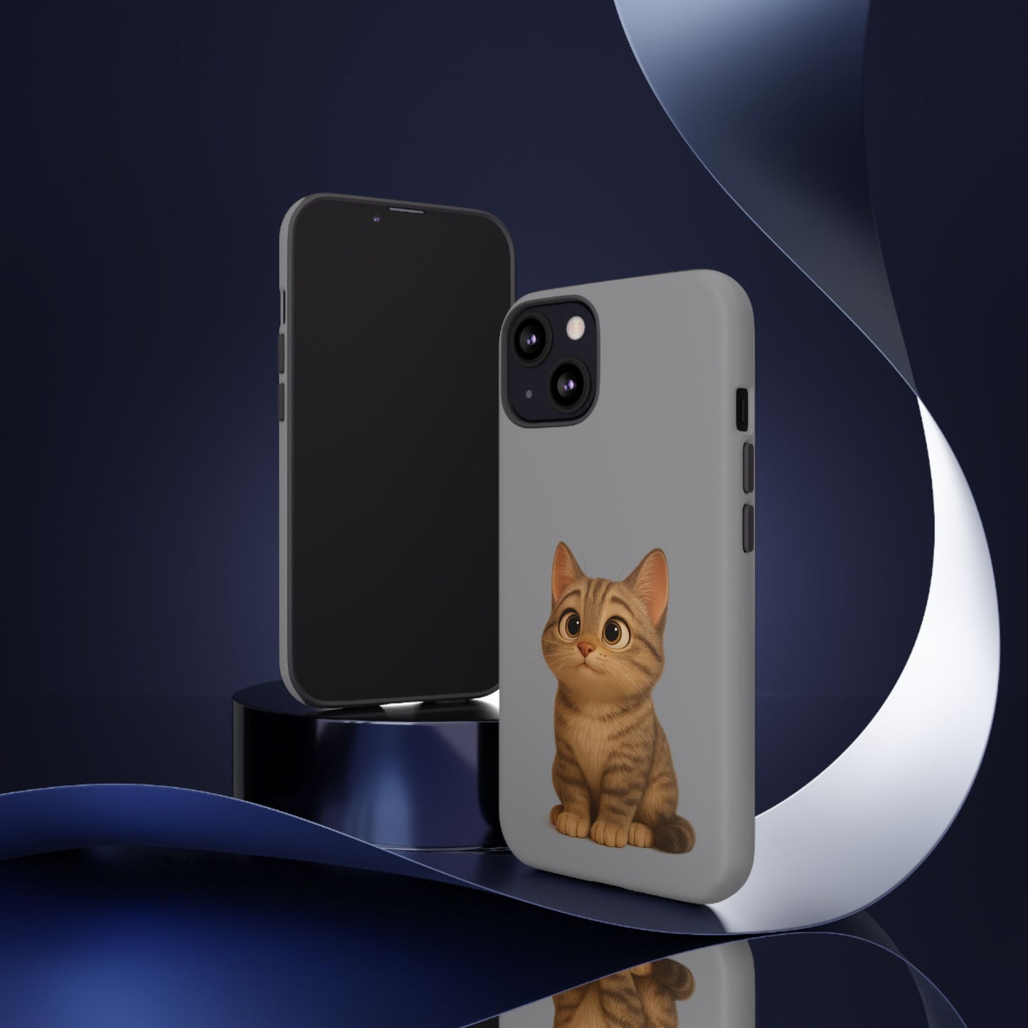 Cute Cat Phone Case, Kawaii Pet Accessory, Gift for Cat Lovers, Animal Phone Cover for Kids, Unique Kitty Design, Birthdays, Holidays - TRV