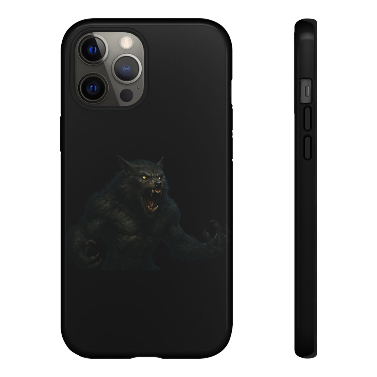 Werewolf Phone Case, Tough Cases, Black Panther Design, Gift for Animal Lovers, Phone Accessories, Fierce Phone Protection - TRV