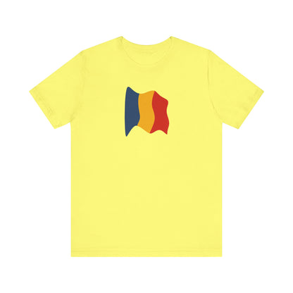 Romanian Flag Unisex Short Sleeve Tee, Casual Shirt, Travel T-Shirt, Gift for Romanians, Summer Outfit, Everyday Wear