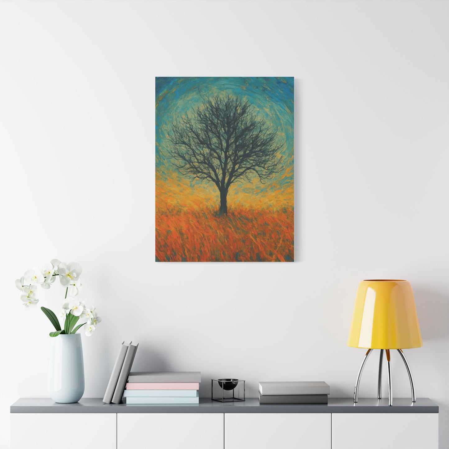 Artistic Tree Canvas Wall Art, Matte Stretched Canvas, Natural Decor for Home, Office, Gift for Nature Lovers, Bohemian Wall Decor