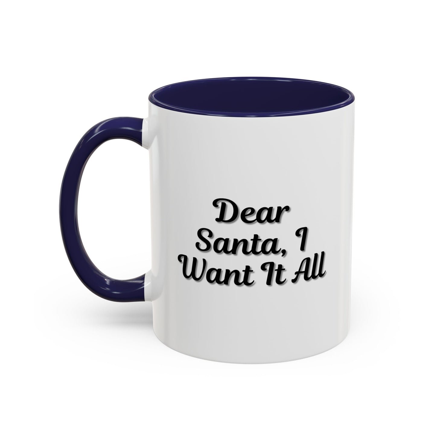 Dear Santa Accent Coffee Mug - Fun Holiday Mug for Christmas Enthusiasts