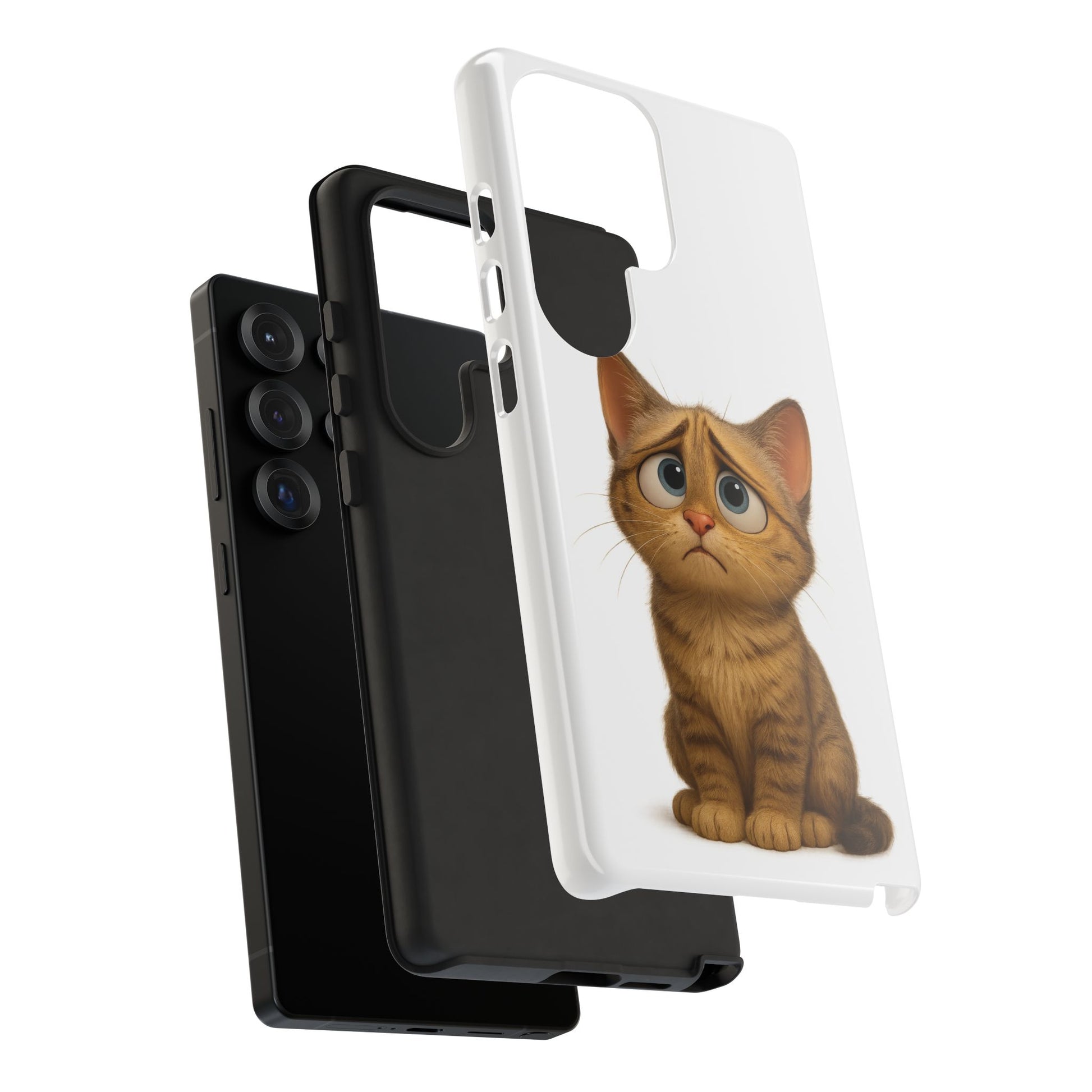 Cute Cat Phone Case, Funny Kitty Case, Animal Lover Gift, Cat Lover Accessory, Unique Cat Design Case, Pet Mom Gift - TRV