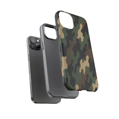 Camouflage tough phone case by Printify, rugged camo protective cover for smartphones with durable, camouflage design.