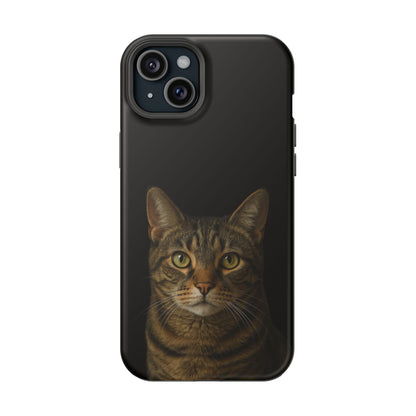 Magnetic Impact-Resistant Phone Case — Realistic Tabby Cat Portrait