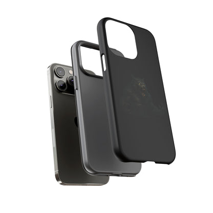 Werewolf phone case with dark monster graphic, tough protective design for smartphones, by Printify.