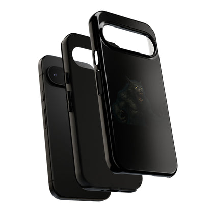 Werewolf Phone Case, Tough Cases, Black Panther Design, Gift for Animal Lovers, Phone Accessories, Fierce Phone Protection - TRV