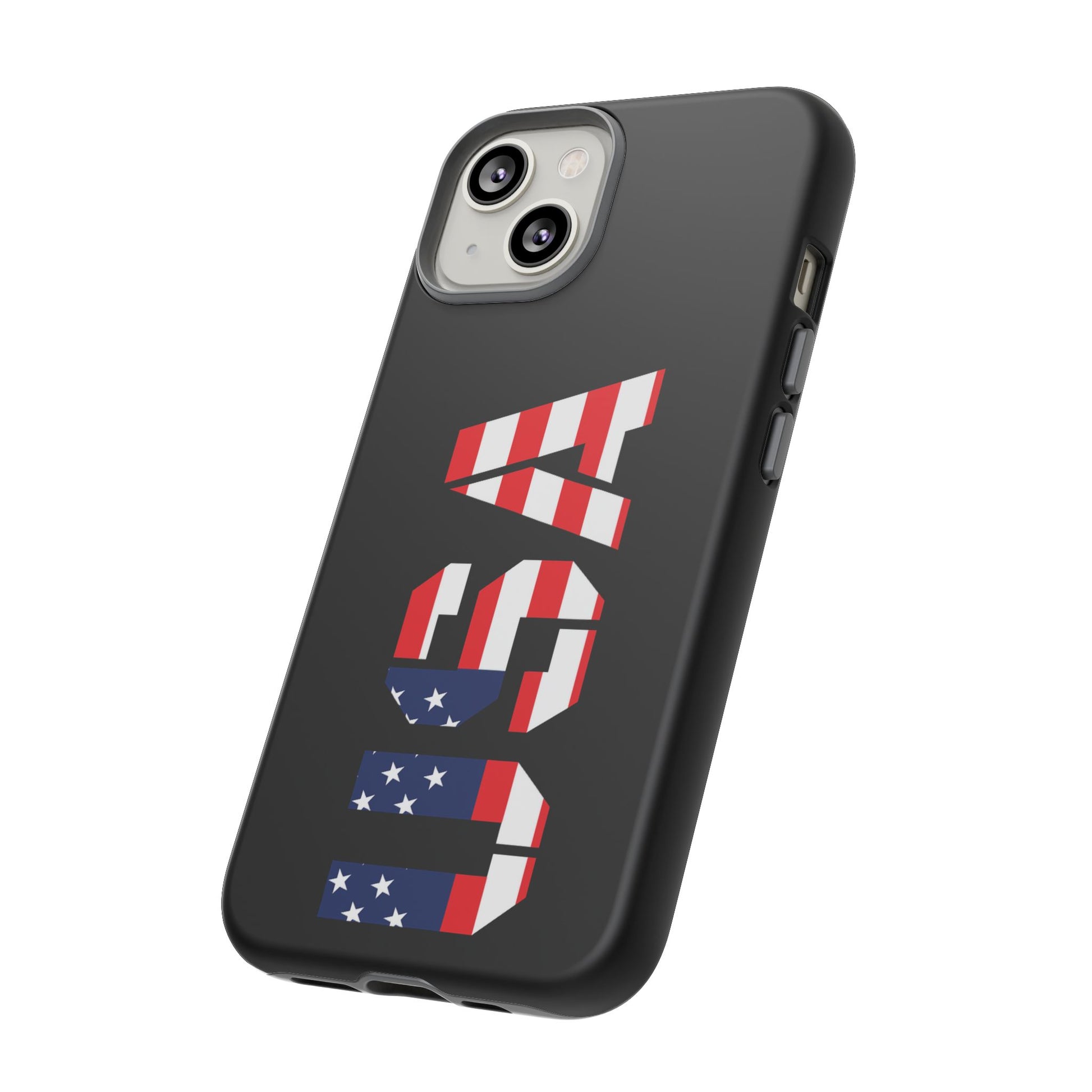 USA patriotic phone case with American flag design, tough protective cover for smartphones by Printify