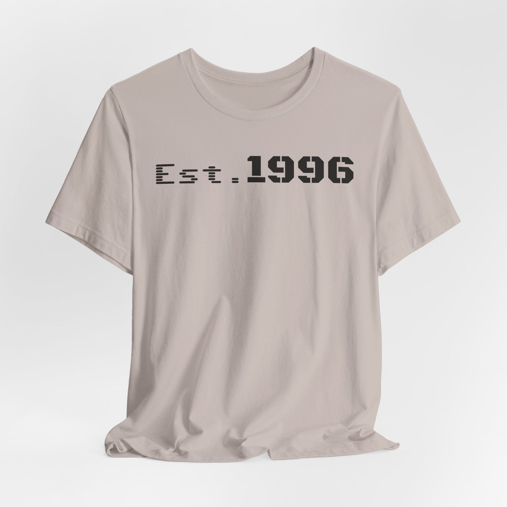 Unisex Jersey Tee - 'Est. 1996' Graphic Shirt, Birthday Gift, Casual Wear, Vintage Style, Retro Fashion, Gift for Him/Her - TRV