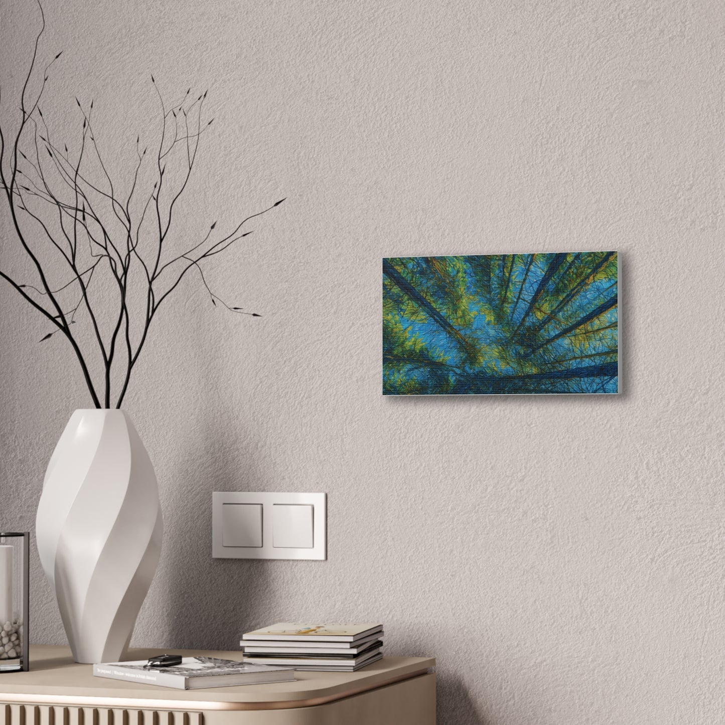 Forest Canopy Canvas Print — Upward View Trees Wall Art (Stretched Canvas 0.75")