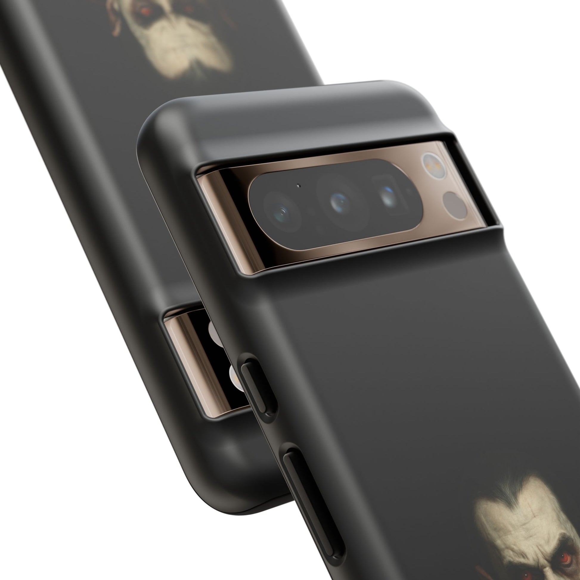 Gothic vampire portrait phone case for iPhone featuring a dark Dracula horror design by Printify.