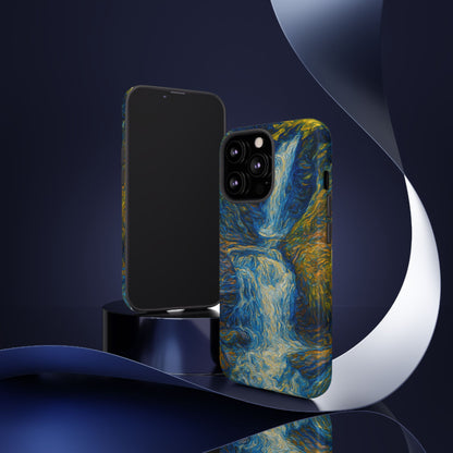 Artistic Phone Case - Waterfall Design, Unique Gift, Phone Accessory, Nature Lover, Original Artwork - TRV
