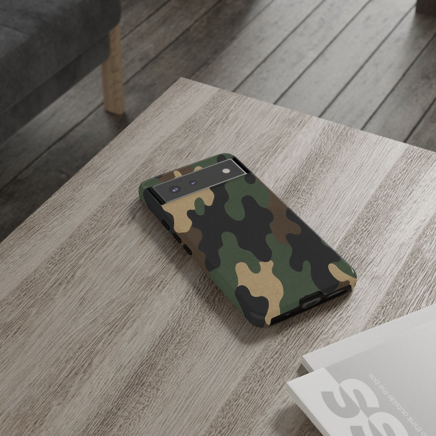 Camouflage Phone Case, Tough Phone Cover, Military Style Accessory, Protective Case for Men, Gifts for Soldiers - TRV