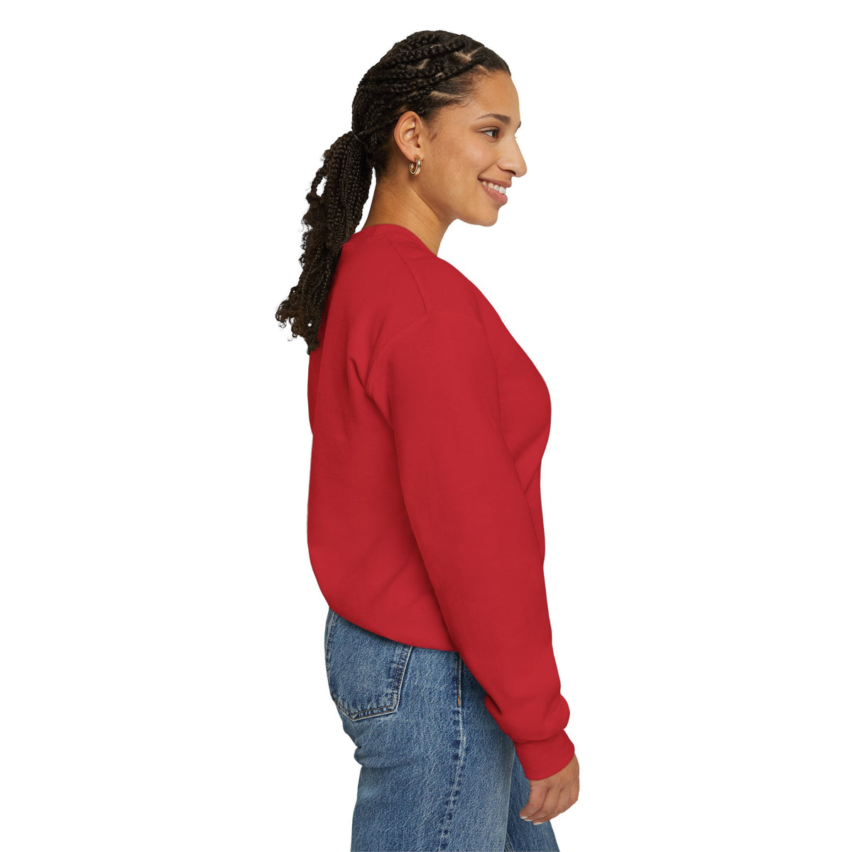 Printify USA crewneck sweatshirt featuring patriotic design, cozy fit, ideal for all seasons, perfect for patriotic gift-giving.