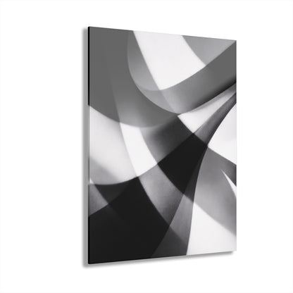 Abstract Black and White Geometric Acrylic Print | Wall Art French Cleat Hanging