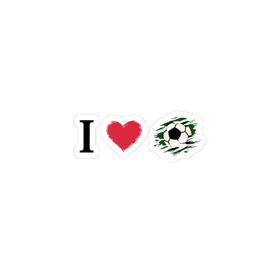 Soccer Love Kiss-Cut Stickers - Perfect for Fans, Gifts, Laptops, Bumpers, and Scrapbooking - TRV