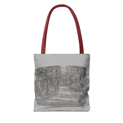 Scenic Path Tote Bag, Reversible Tote, Eco-Friendly Shopper, Outdoor Adventure Bag, Gift for Nature Lovers, Stylish Carryall - TRV