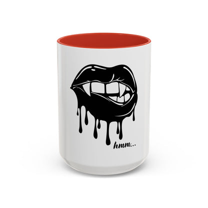 Vampire Lip Accent Coffee Mug - 11oz & 15oz - Unique Halloween Gift - TRV