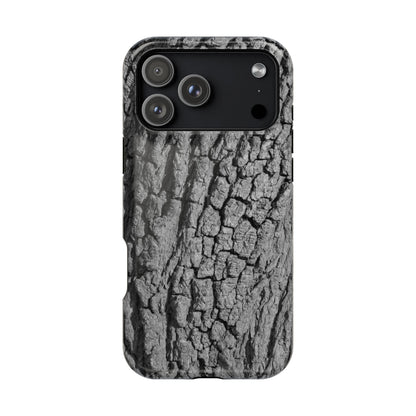 Bark texture phone case, front view