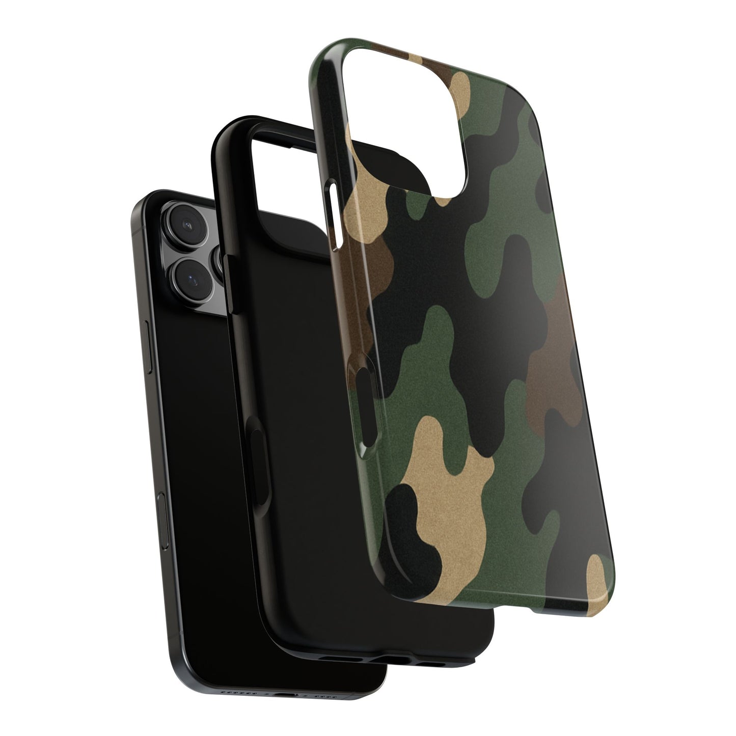 Military green Printify Camo Tough Phone Case with rugged design and protective features for smartphones.