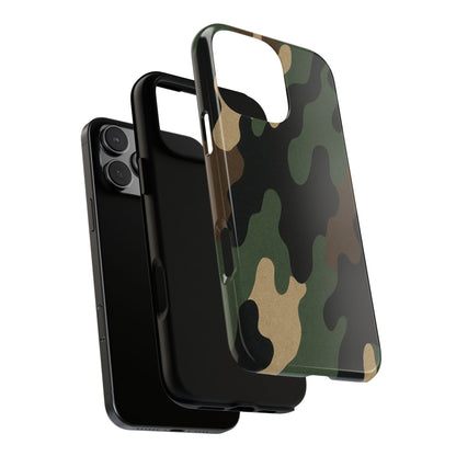 Military green Printify Camo Tough Phone Case with rugged design and protective features for smartphones.