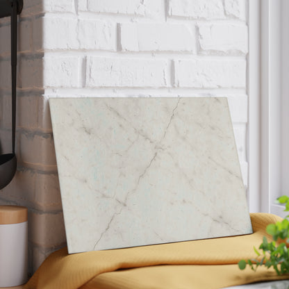 Marble-Print Glass Cutting Board — Elegant Kitchen Prep Surface