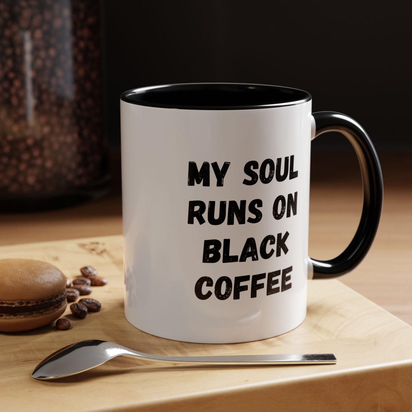 Funny Coffee Mug - My Soul Runs on Black Coffee | Perfect Gift for Coffee Lovers, Office Mugs, Tea, Barista, Halloween