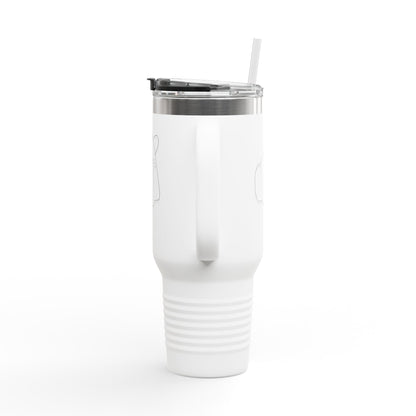 Heart Gesture Insulated Travel Mug - 40oz - Ideal for Coffee Enthusiasts, On-the-Go Drinkers, Valentine's Day Gift, Travel Companion, Large