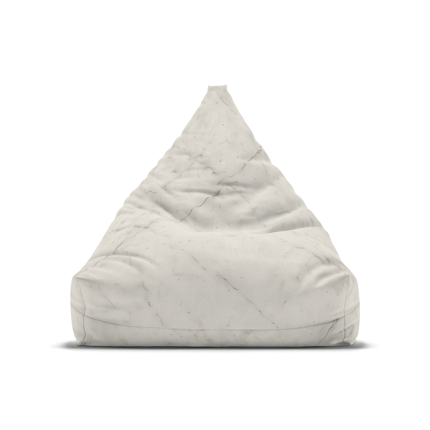 White Marble Pattern Bean Bag Chair Cover | Faux Stone Texture