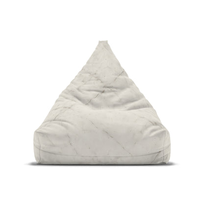 White Marble Pattern Bean Bag Chair Cover | Faux Stone Texture