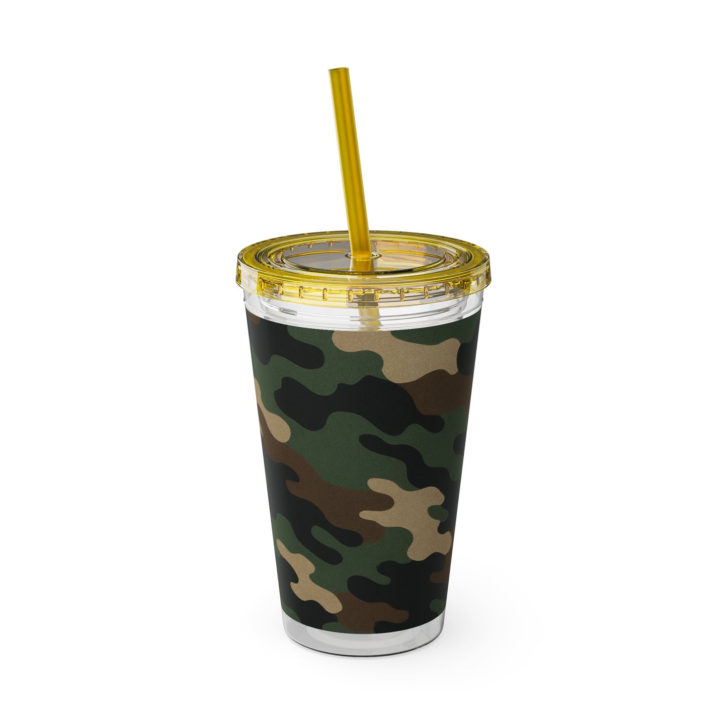 Stylish Camo Tumbler, 16oz Cup with Straw, Perfect for Outdoor Adventures, Gifts for Him, Travel Mug, Eco-friendly Drinkware, Camping - TRV