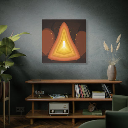 Concentric Fire Furnace Cross-Section Matte Canvas