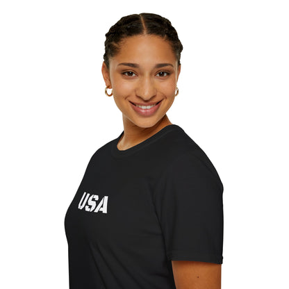 USA Unisex Softstyle T-Shirt, Casual Tee, Patriotic Apparel, Independence Day Gift, Everyday Wear, Comfortable Fashion