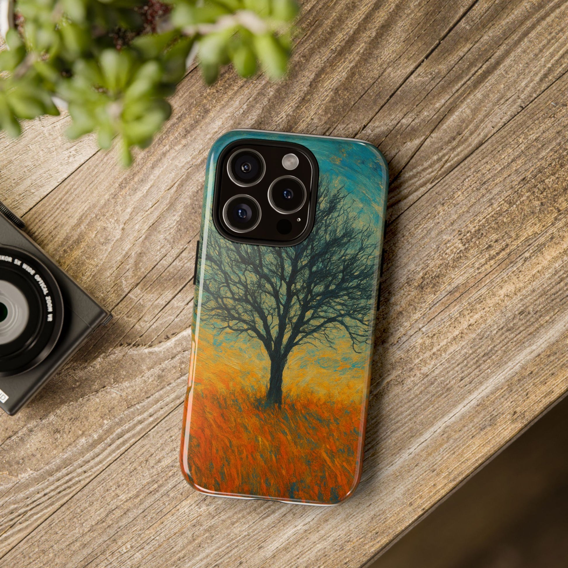 Artistic Phone Case with Tree Design, Nature Lover Gift, Unique Phone Cover, Holiday Present, Eco-friendly Tech Accessories - TRV