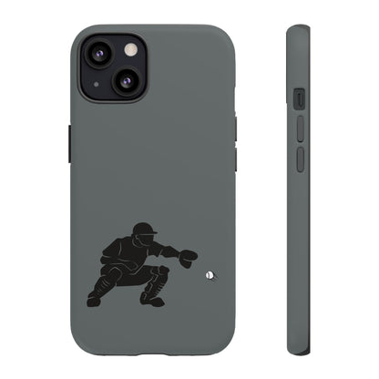 Printify baseball catcher phone case, durable protective cover featuring a baseball glove and ball design for iPhone or Android.