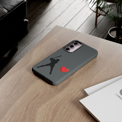 Printify baseball love phone case featuring sports-themed design, durable protective case for iPhone and Android devices.