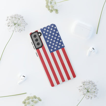 Patriotic Phone Case - Tough Cases for Veterans, USA Lovers, Independence Day, Memorial Day, Flag Design - TRV