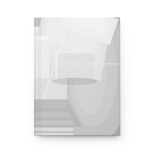 Abstract geometric shapes hardcover journal by Printify featuring modern minimal design, ideal for note-taking and creative writing.