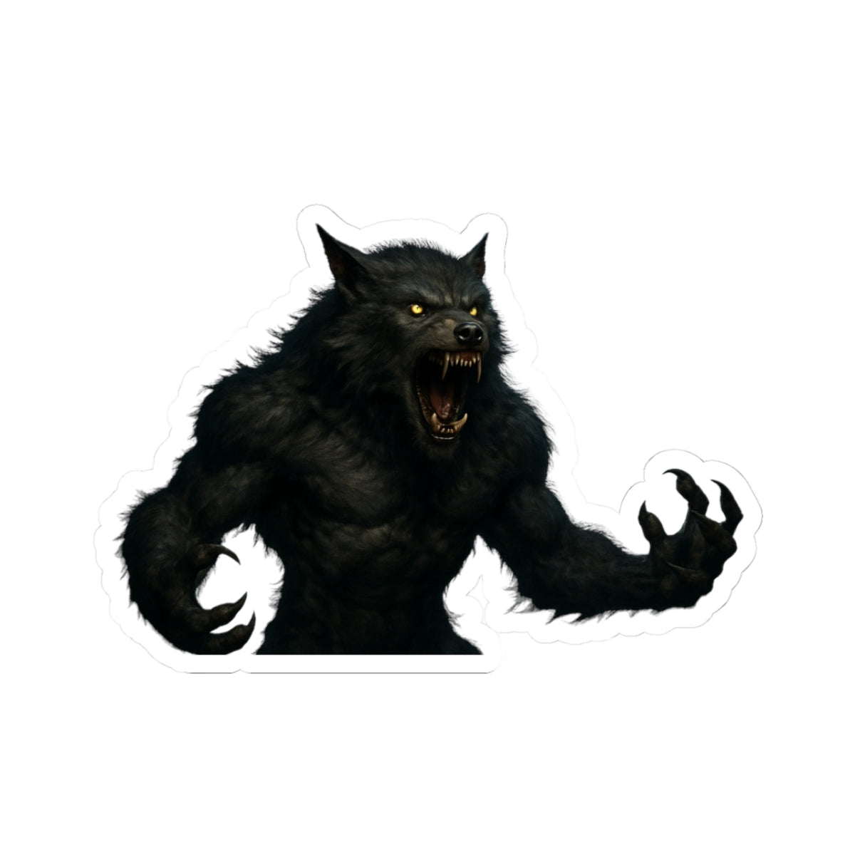 Fierce Werewolf Kiss-Cut Sticker sheet featuring monster-themed designs, perfect for Halloween gifts and paper crafts.