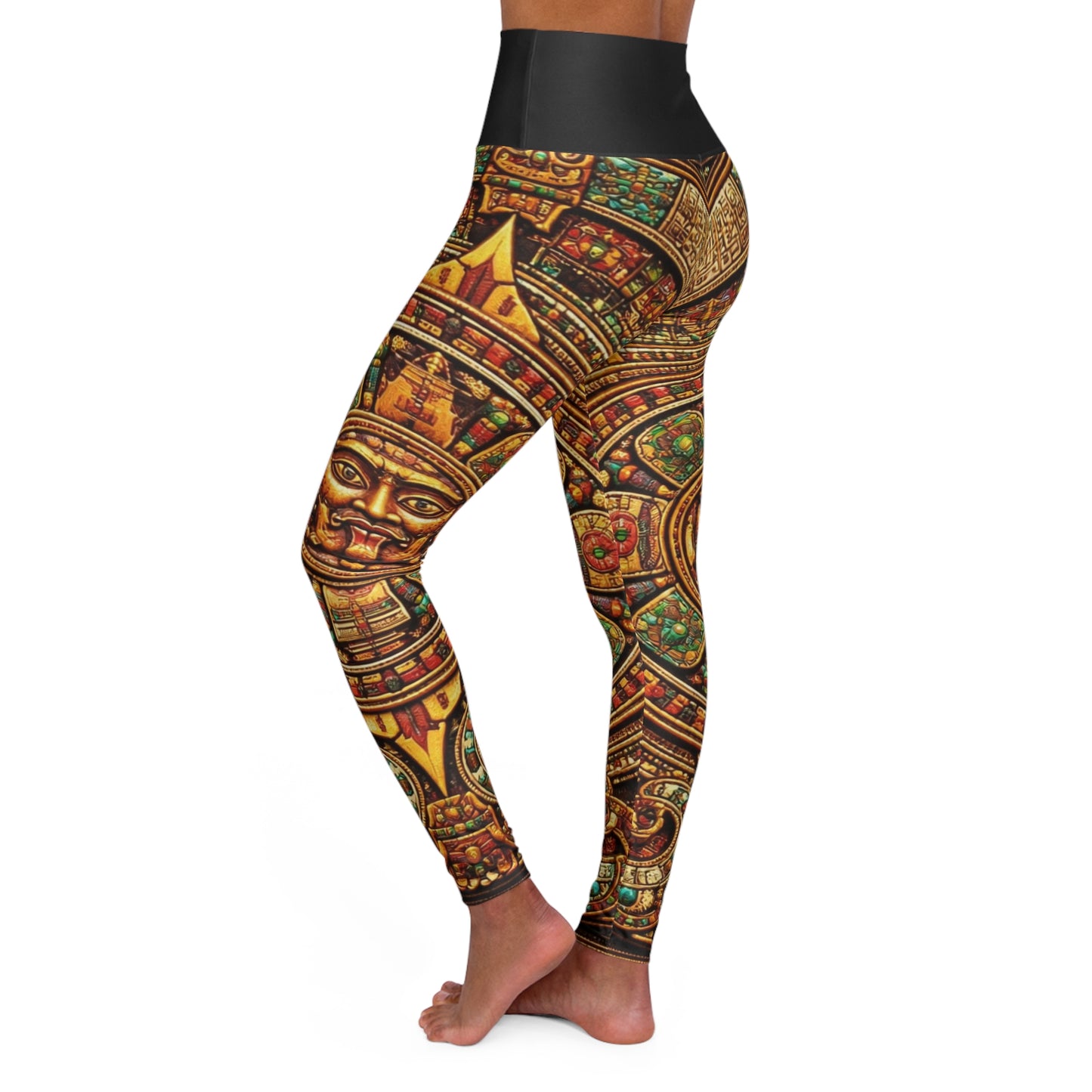 Ornate Mandala Pattern High Waisted Leggings | Boho Yoga Leggings