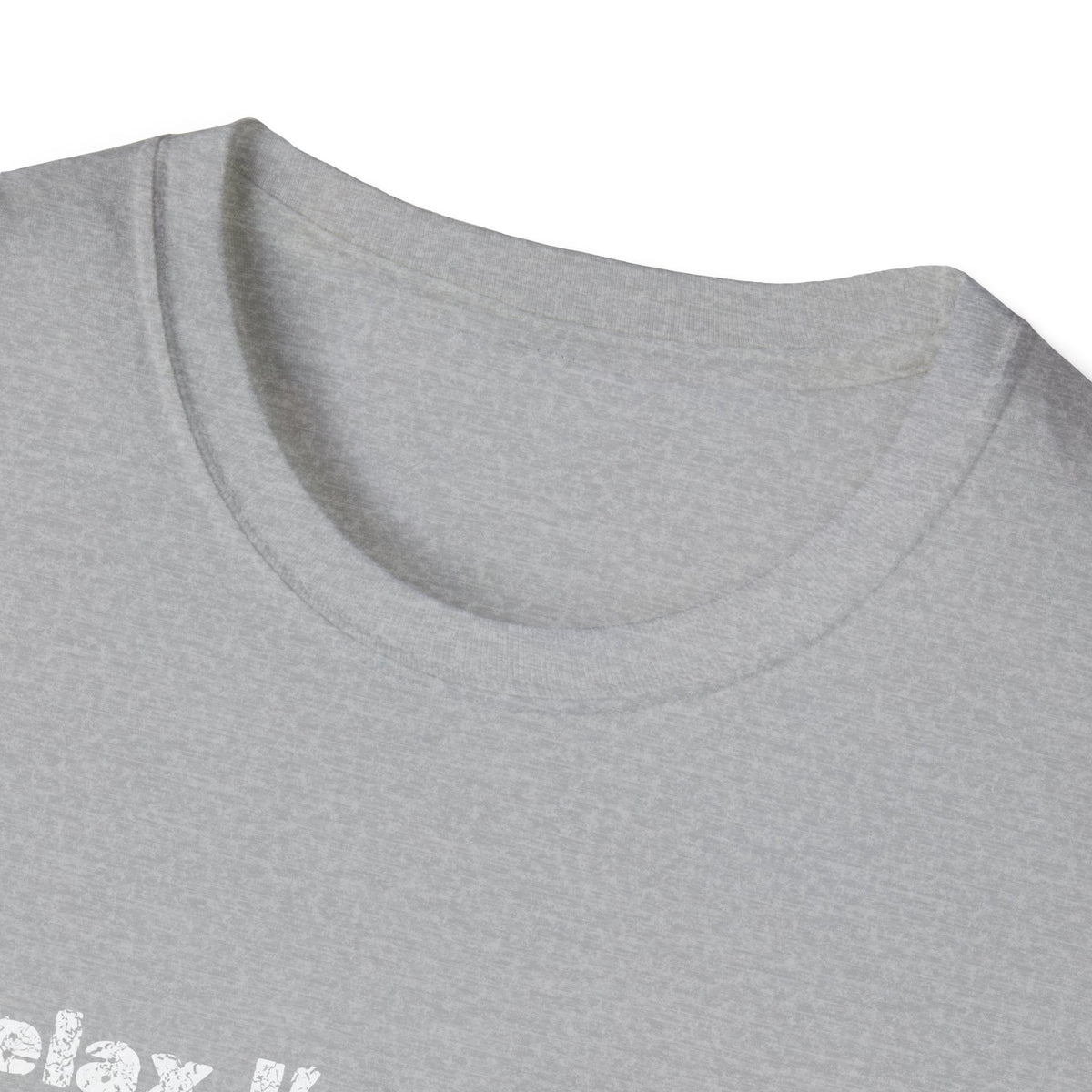 Funny truck driver T-shirt with pink heart graphic, casual fit, and printed slogan "Relax, I'm a Truck Driver" by Printify.