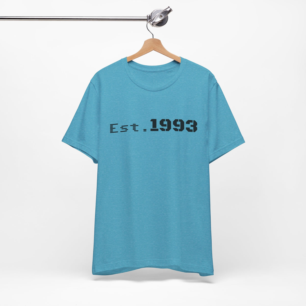 Vintage 1993 Est. T-shirt by Printify featuring a classic "Born in 1993" design in soft cotton fabric.