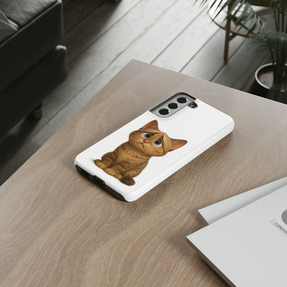 Cute Cat Phone Case, Funny Kitty Case, Animal Lover Gift, Cat Lover Accessory, Unique Cat Design Case, Pet Mom Gift - TRV