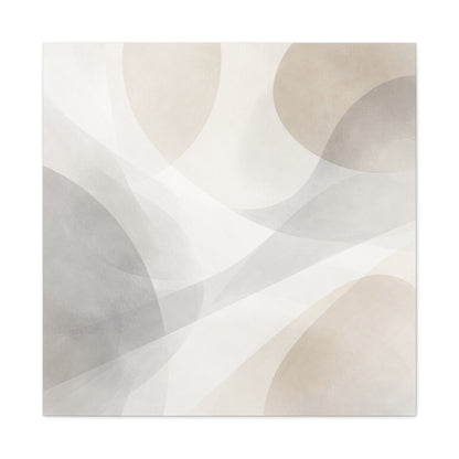 Neutral Abstract Organic Shapes Matte Canvas