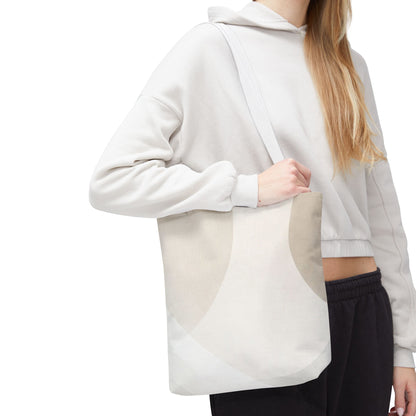 Neutral Abstract Geometric Tote Bag | Minimal Beige Shapes