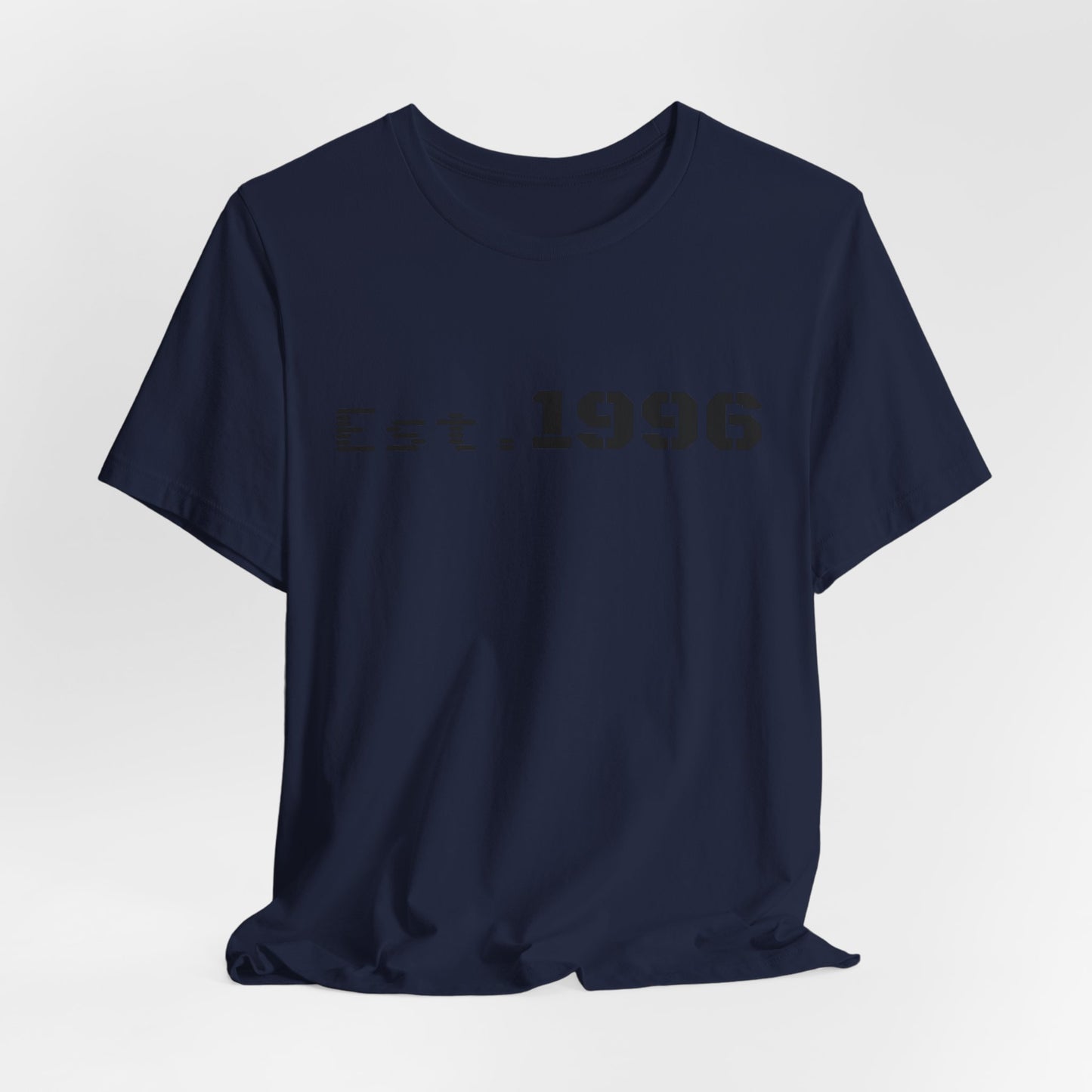 Vintage Est. 1996 T-shirt by Printify featuring a classic birthday design, perfect for celebrating a birth year.