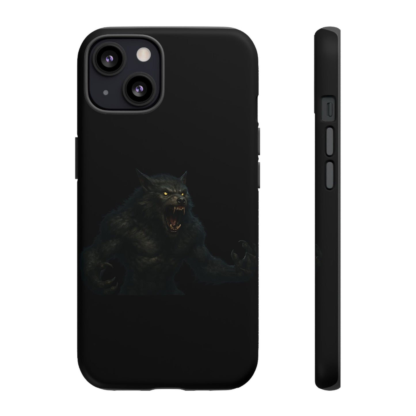 Werewolf Phone Case, Tough Cases, Black Panther Design, Gift for Animal Lovers, Phone Accessories, Fierce Phone Protection - TRV