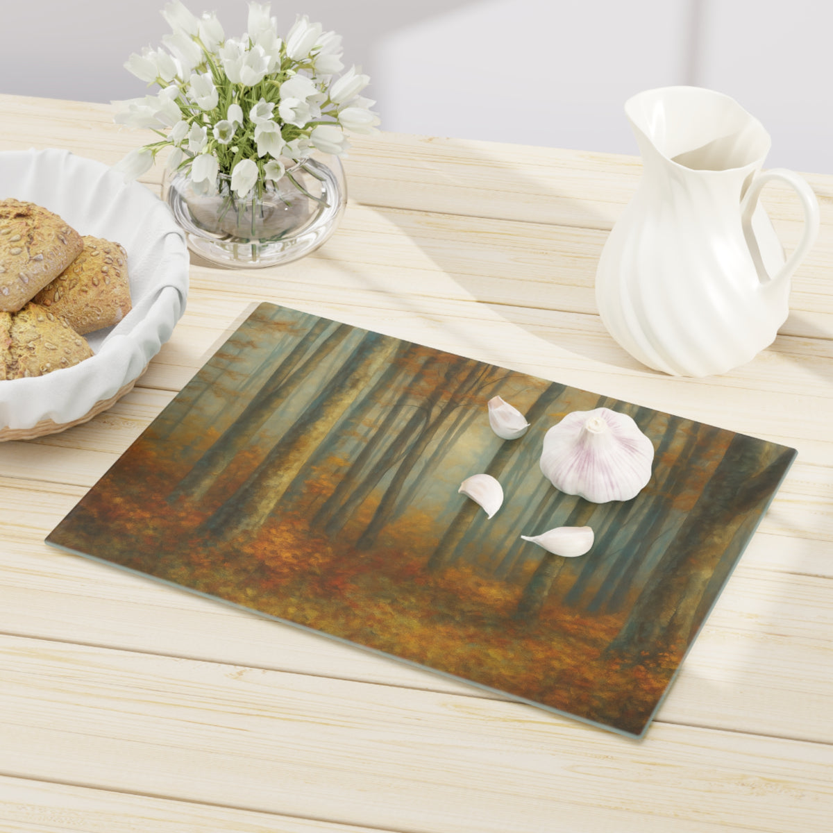 Autumn Forest Cutting Board - Nature-Inspired Kitchen Decor
